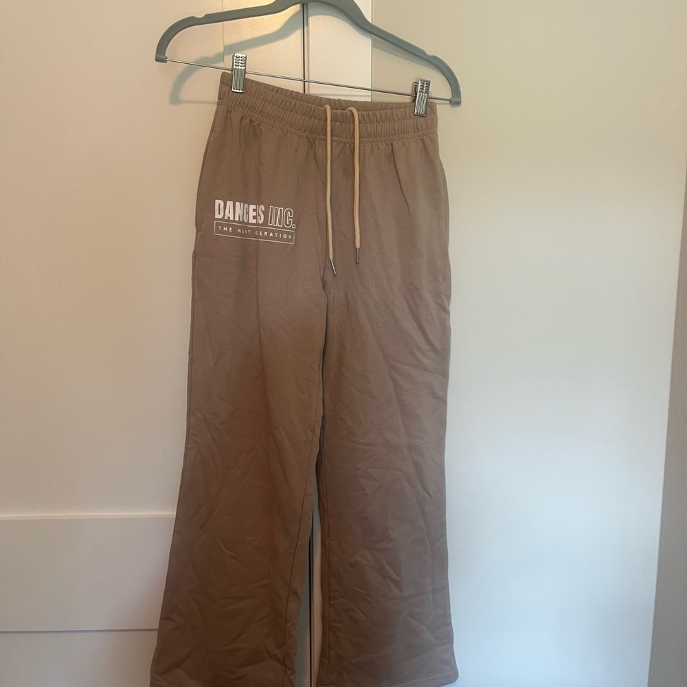 Brown Wide-Leg Sweatpants
